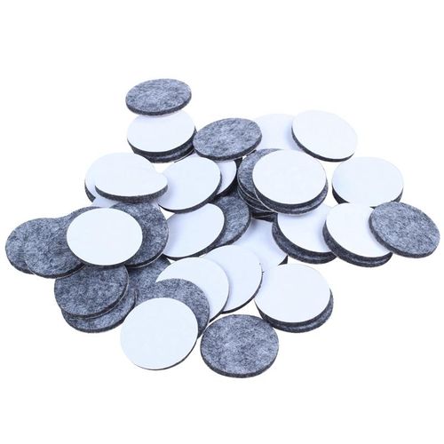 915 Generation 50Pcs Round Shaped Table Chair Furniture Leg Felt Mat Pad Gray