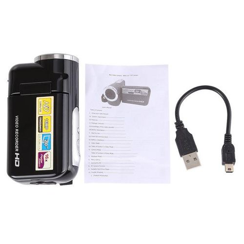 1280x720P HD 16X Digital Zoom 16.0 MP Digital Video Camera Recorder With 2.0 Inch LCD Screen(Black)
