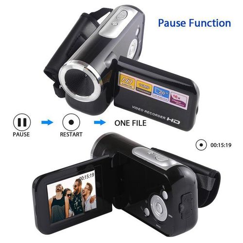 1280x720P HD 16X Digital Zoom 16.0 MP Digital Video Camera Recorder With 2.0 Inch LCD Screen(Black)