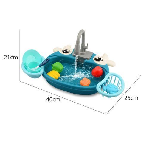 Kitchen Sink Toys Accessories Cleaning With Running Water Blue Calf
