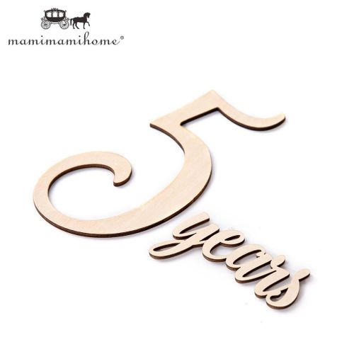 Mamimami Home Wooden Baby Milestone Card For Newborn Photography Engraved Age Wood Month Sticker 1 Pc