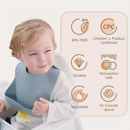 8-Piece Silicone Baby Led Feeding Set, Suction Plates, Soft Bowl, Utensils & Bib For Self-Feeding