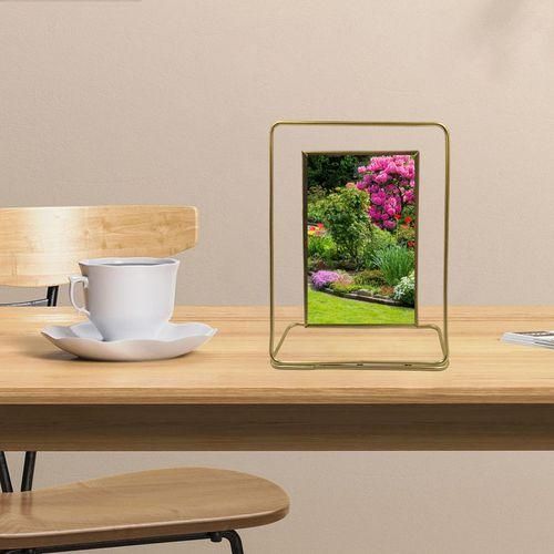 Modern Metal Floating Picture Frame For Home Office Gold Vertical