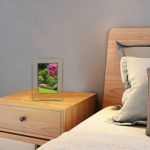 Modern Metal Floating Picture Frame For Home Office Gold Vertical