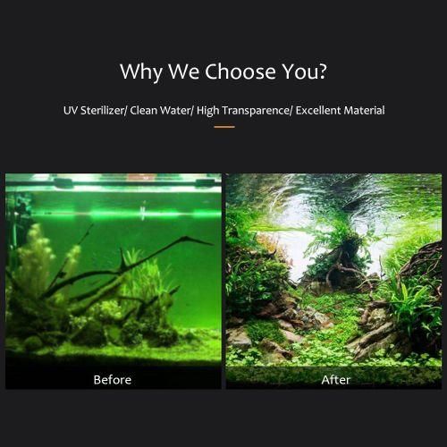 AC110220V 7W UV Sterilizer Germicidal Lamp Ultraviolet Filter Light Tube IP68 Water Resistance for Aquarium Fish Jar