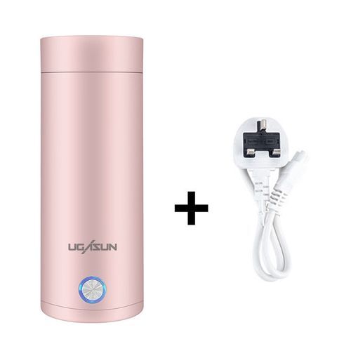 New Thermos Bottle Electric Heating Cup Portable Beaker Pink