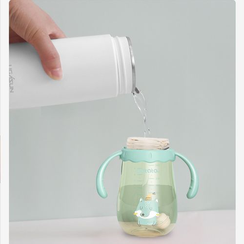 New Thermos Bottle Electric Heating Cup Portable Beaker Pink