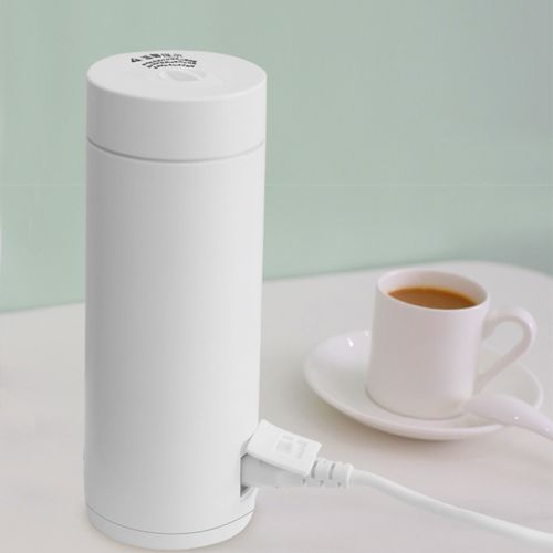 New Thermos Bottle Electric Heating Cup Portable Beaker Pink