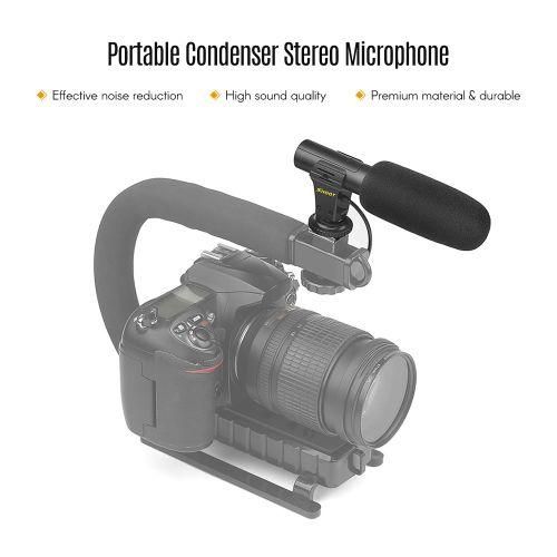 SHOOT XT451 Portable Condenser Stereo Microphone Mic With
