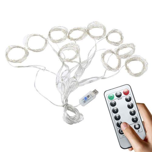 Curtain LED 3x3m 300led string light USB fairy icicle copper wire remote control Christmas wedding garden window outside