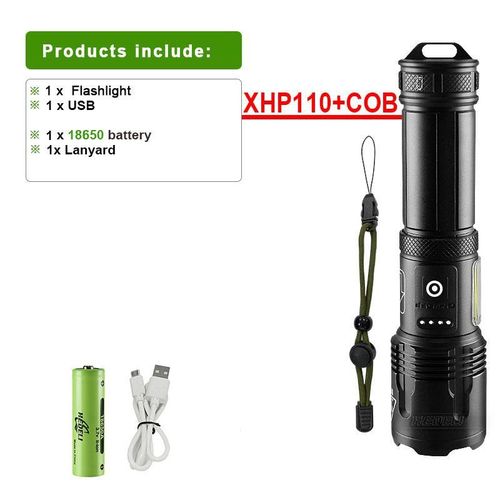 XHP160 Super High Power Flashlight Multi-Mode Waterproof Torch Outdoor Emergency Light Camping Lantern  More
