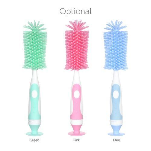 Silicone Bottle Brush Long Handle Baby Bottle Cleaner 360