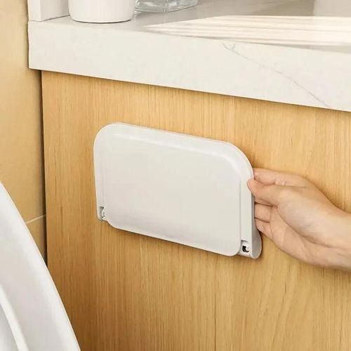 Foldable Storage Rack PunchFree Phone Holder Wifi Router Storage Tray Bathroom Organizer