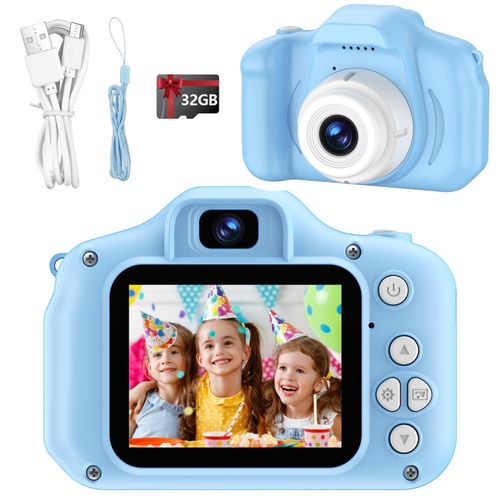 Kids Toy Camera,Digital Camera for Ages 3-10 Boys Girls Children,1080P HD Video Selfie Camera,with 32GB SD Card