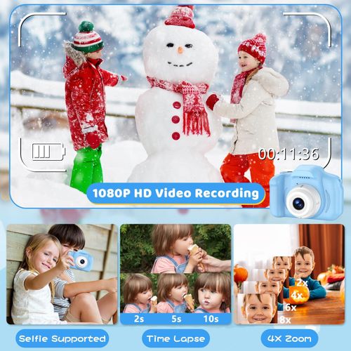 Kids Toy Camera,Digital Camera for Ages 3-10 Boys Girls Children,1080P HD Video Selfie Camera,with 32GB SD Card