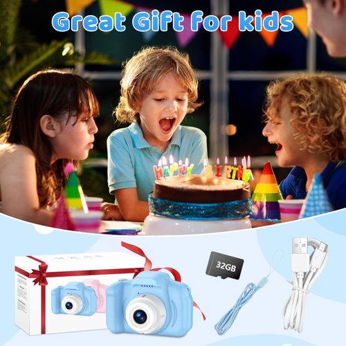 Kids Toy Camera,Digital Camera for Ages 3-10 Boys Girls Children,1080P HD Video Selfie Camera,with 32GB SD Card