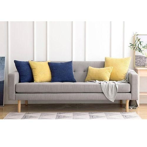 Solid Pillow Covers Corduroy Big Corn Cushion Case Striped Both Gray