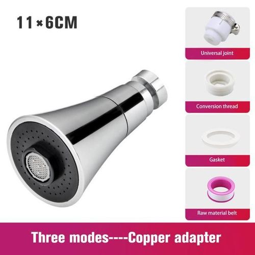 Universal Kitchen Water Faucet Adjustable Pressure 360 Degree Rotating Water Tap Head Water Saving Shower Faucet Nozzle Adapter