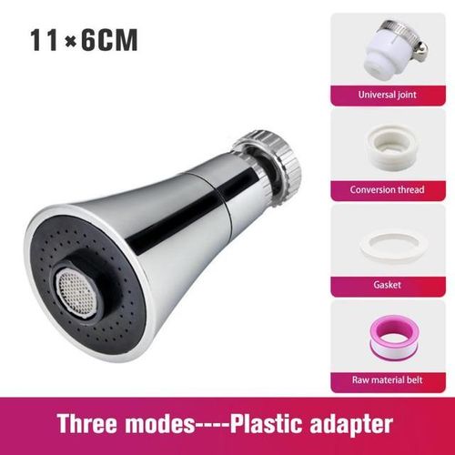 Universal Kitchen Water Faucet Adjustable Pressure 360 Degree Rotating Water Tap Head Water Saving Shower Faucet Nozzle Adapter