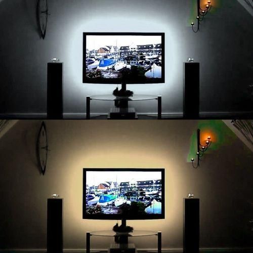 USB Power SMD 3528 Epoxy LED Strip Light Christmas Desk Decor Lamp For TV Background Lighting, Length:50cmWarm White