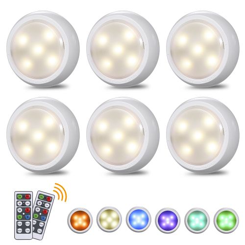 Tomshine 6pcs Under Cabinet Lights with Remote Control