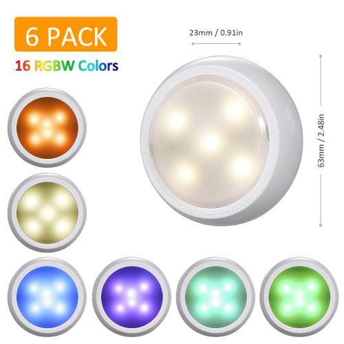Tomshine 6pcs Under Cabinet Lights with Remote Control