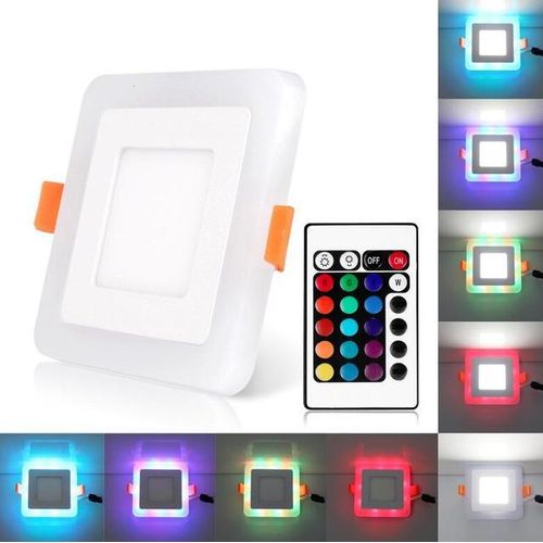 /square Dimmable Rgb Led Downlight Remote Control 6w/9w/16w/24w Recessed Led Ceiling Panel Ac85-265vdriver