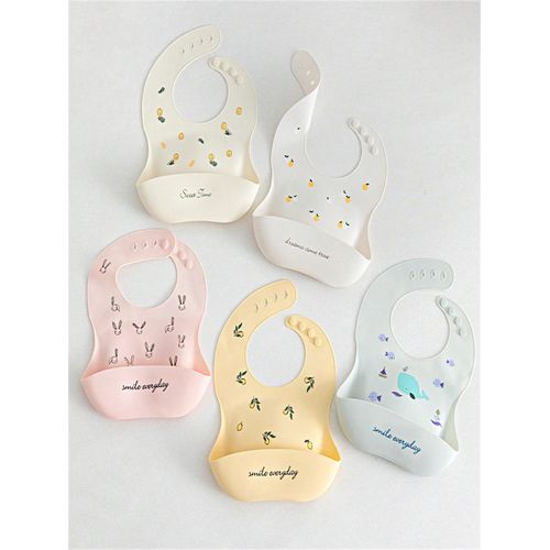 Hot selling maternal and child products, waterproof baby bib, children's silicone bib, baby drool rice bag, no wash