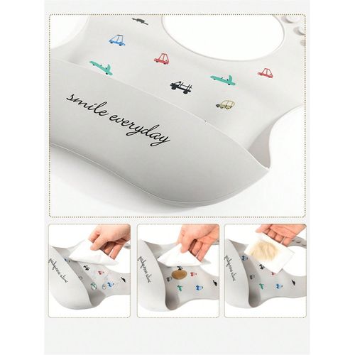 Hot selling maternal and child products, waterproof baby bib, children's silicone bib, baby drool rice bag, no wash