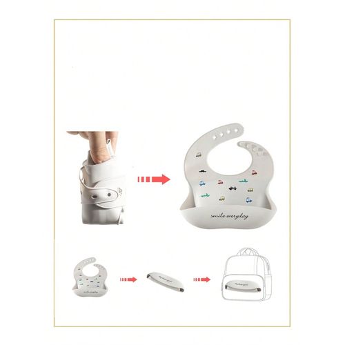 Hot selling maternal and child products, waterproof baby bib, children's silicone bib, baby drool rice bag, no wash