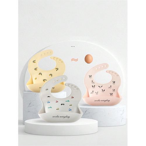 Hot selling maternal and child products, waterproof baby bib, children's silicone bib, baby drool rice bag, no wash
