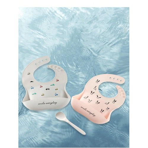 Hot selling maternal and child products, waterproof baby bib, children's silicone bib, baby drool rice bag, no wash