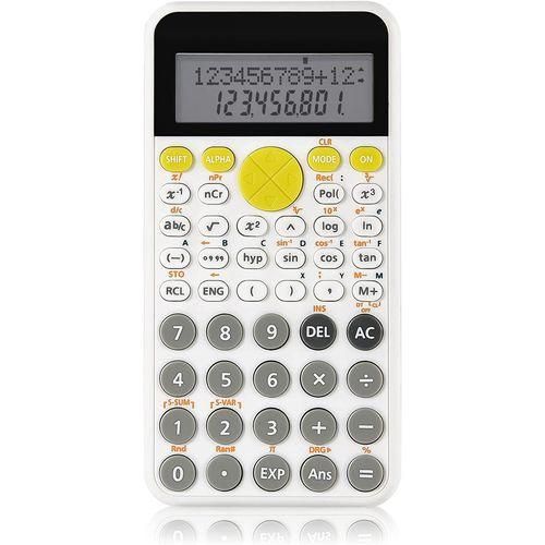 2 Line Standard Scientific Calculator, Portable and Cute School Office Supplies, Suitable for Primary School to College Student Use White