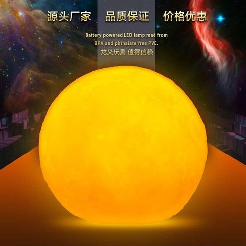 Moon Colorful Touch Night Light 3D Printing Moon Light Moon-Light Lamp Rechargeable Bedroom Bedside Lamp Gift