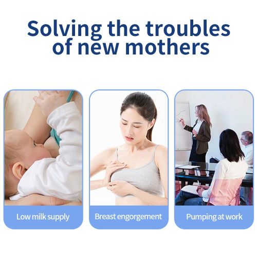 2PCS Hands Free Breast Pump Wearable Electric Breast Pump Lightweight with LED Display 4 Modes & 12 Levels NO5116