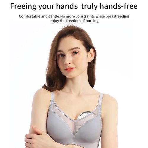 2PCS Hands Free Breast Pump Wearable Electric Breast Pump Lightweight with LED Display 4 Modes & 12 Levels NO5116