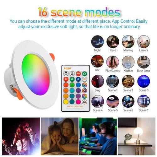 Led Downlight Spot Recessed Smart Dimmable Ceiling 10w/15w Plafond Rgb Color Changing Bulb Track Lamp