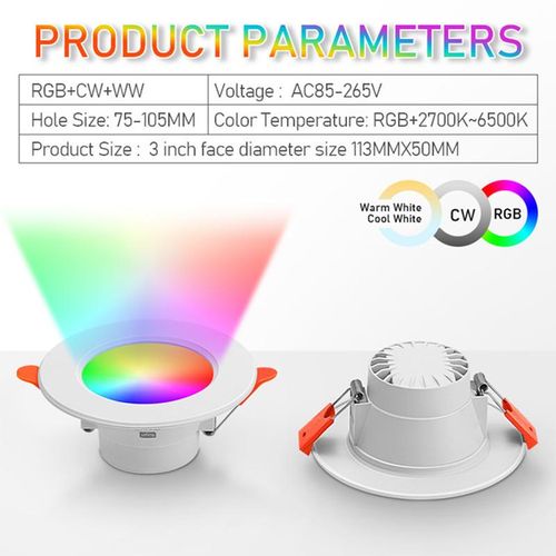 Led Downlight Spot Recessed Smart Dimmable Ceiling 10w/15w Plafond Rgb Color Changing Bulb Track Lamp