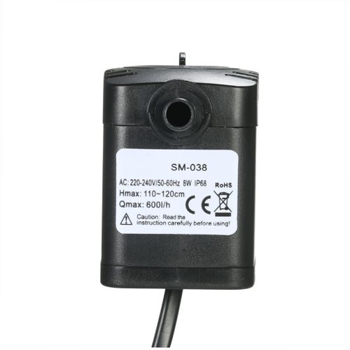 600L/H 8W Submersible Water Pump For Aquarium Tabletop