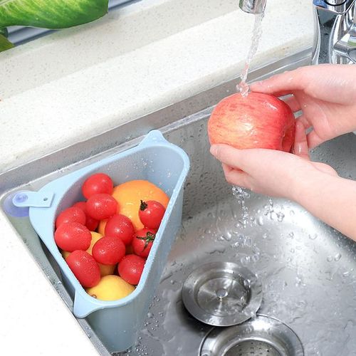 New 2020 Suction Cup Triangular Sink Strainer Drain Shelf Vegetable/fruit/sponge/tool Kitchen Triangular Sink Filter Sink Sieve