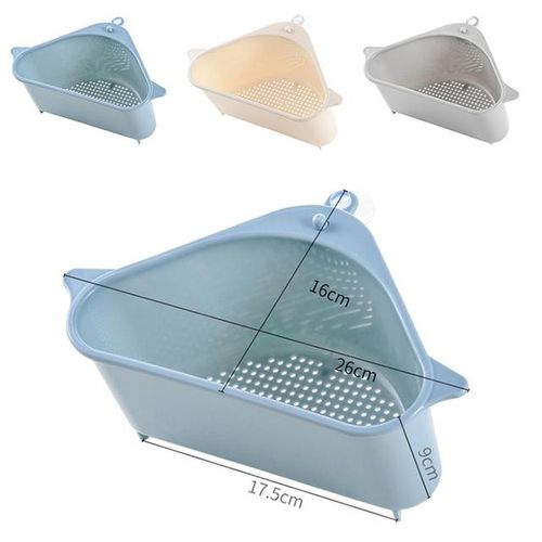 New 2020 Suction Cup Triangular Sink Strainer Drain Shelf Vegetable/fruit/sponge/tool Kitchen Triangular Sink Filter Sink Sieve