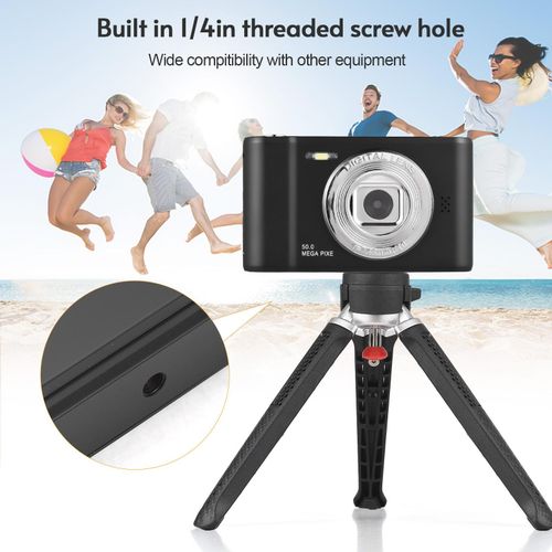 1080P Digital Camera Digital Video Camera 50MP Photo Dual Lens 2.4 Inch Screen 8X Digital Zoom Built-in Flash Battery with 32GB TF Card Birthday Festival Gift for Kids Students Teenagers