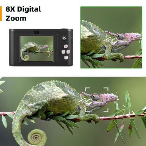 1080P Digital Camera Digital Video Camera 50MP Photo Dual Lens 2.4 Inch Screen 8X Digital Zoom Built-in Flash Battery with 32GB TF Card Birthday Festival Gift for Kids Students Teenagers