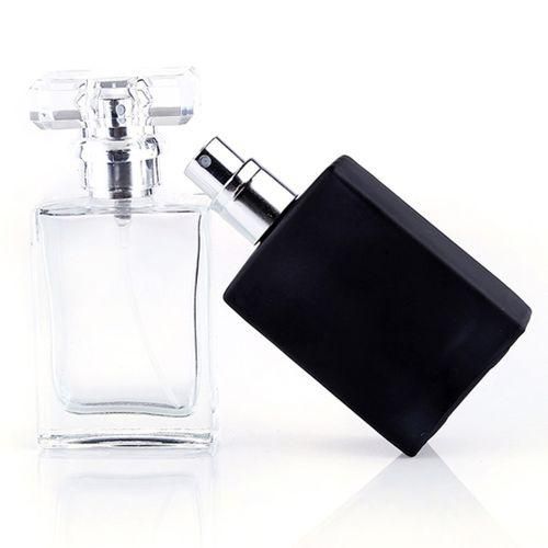 3050ml Portable Travel Square Refill Empty  Scent Spray Glass BottleTransparent