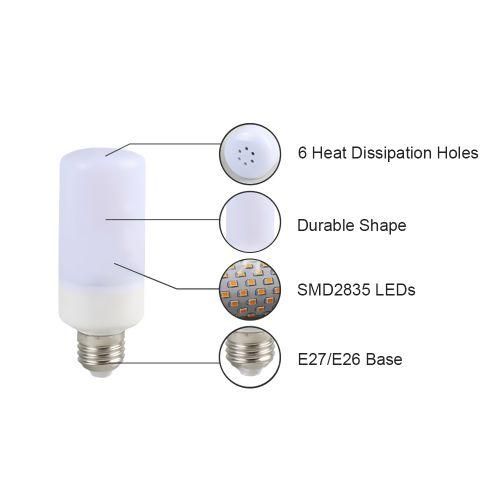 Tomshine LED Flame Flickering Effect Fire Light Bulb 3