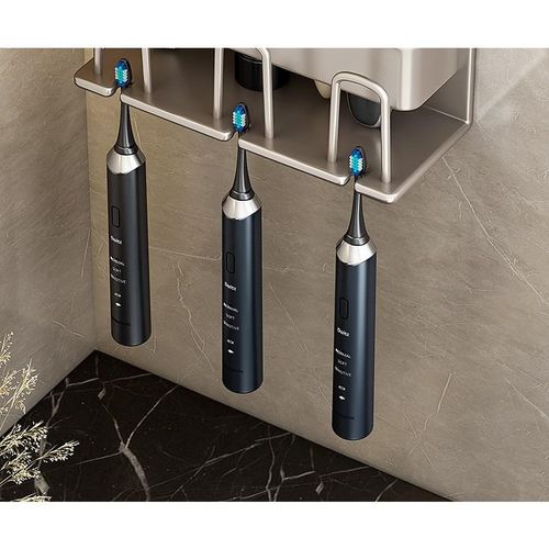 Toothbrush Rack Holeless Brush Cup Toothpaste Rack Wall Hanger Bathroom storage box Electric Toothbrush Hanger, Governor, 1