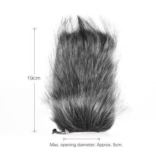Universal Professional Microphone Furry Windscreen Flexible Mount Fur Windshield for Rode VMGO Video Mic GO, VideoMic Pro, Micro for TAKSTAR SGC598 598 for Sony EMC965 NV1 XM1 CG60, ect