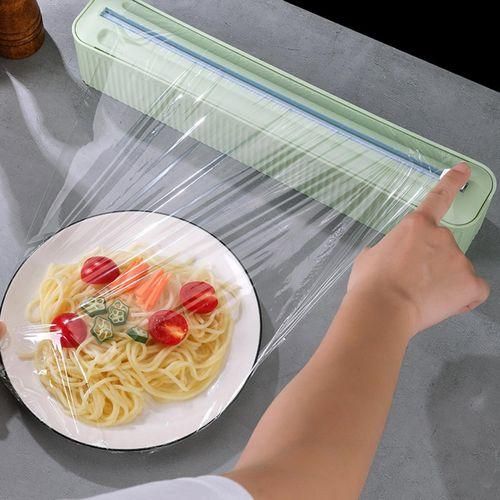 Cling Film Dispenser Wrapping Paper Cutter Home Kitchen Supply 1 Green