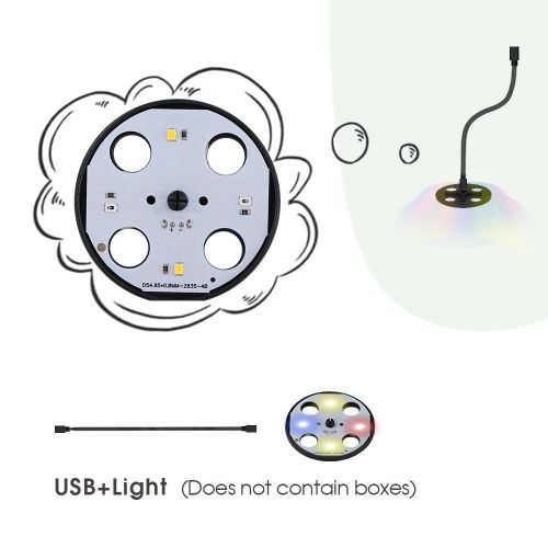 Full Spectrum LED Grow 6CM Round Lamp Red Blue White Lightings USB Cable 5V1A