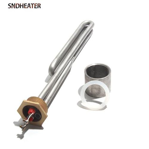 SNDHEATER Solar Water Heating Element With Probe Hole DN25/1 inch 32mm BSP Threaded 110V 220V 380V Wattage 1KW/2KW/3KW/4KW